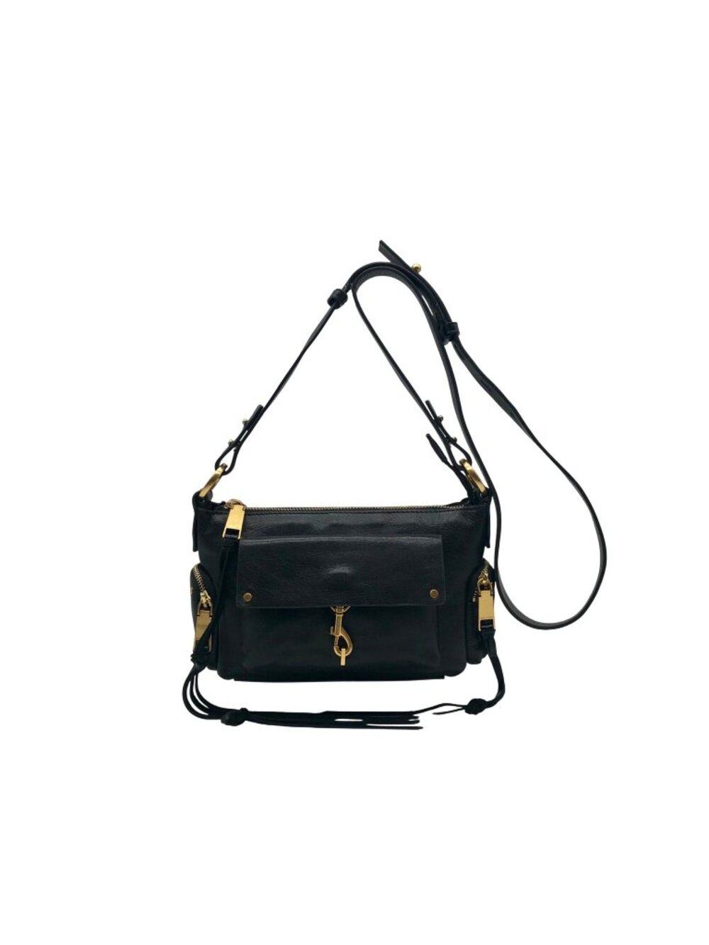 Rebecca Minkoff Black Pebbled Leather Crossbody Bag